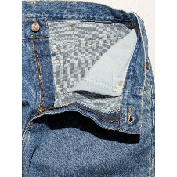Vintage Lee‎ Jeans 34x32 Straight Leg Blue Denim USA Classic Fit - Picture 4 of 16